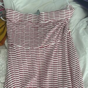 Maeve Red and White Striped Dress